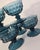 Vintage Aquamarine Honeycomb Champagne Coupes- Set of Six For Sale - Image 12 of 13