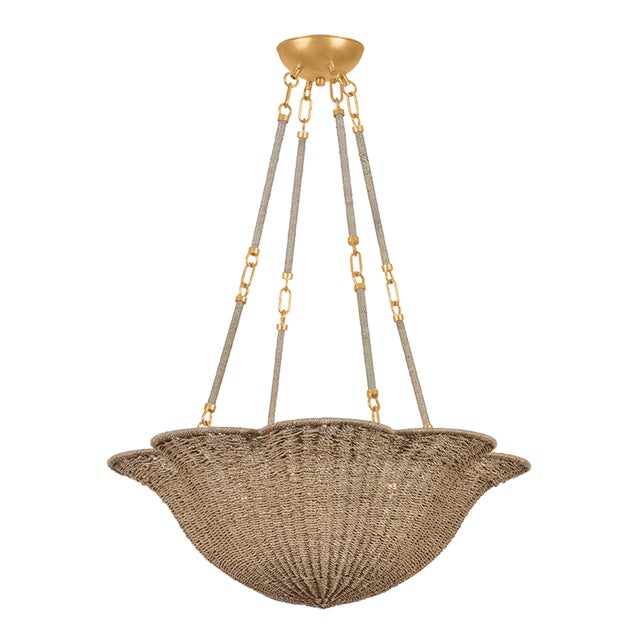 Hudson Valley Lighting Hudson Valley Lighting Ardonia 28 in. 4 Light Chandelier in Vintage Gold Leaf Finish For Sale - Image 4 of 4