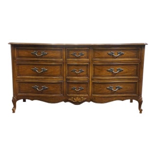 Dixie Furniture Solid Cherry Country French Provincial 62" Triple Dresser 355-233 For Sale