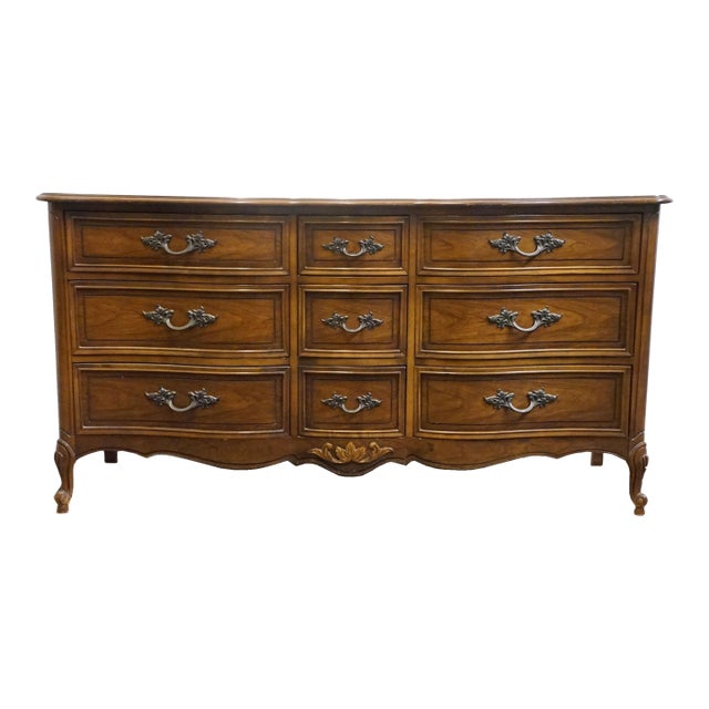 Dixie Furniture Solid Cherry Country French Provincial 62" Triple Dresser 355-233 For Sale