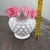 Mid-Century Modern Vinatge MCM Fenton Pink & White Milk Glass Hobnail Peach Blow Ruffle Top Vase For Sale - Image 3 of 6