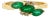 1 Carat Emerald & Diamond Three Stone Cluster Ring Size 6 in 14k Yellow Gold For Sale