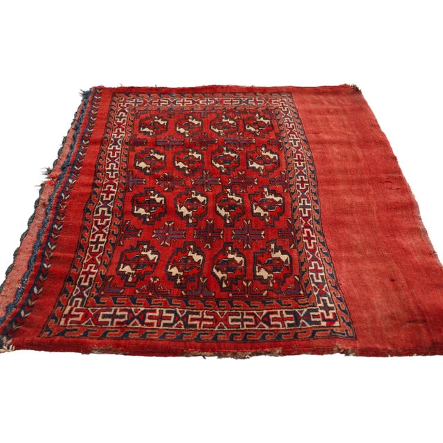 Tribal Late 19th Century Turkmen Chuval Bag Face, 02'06 X 03'11 For Sale - Image 3 of 11