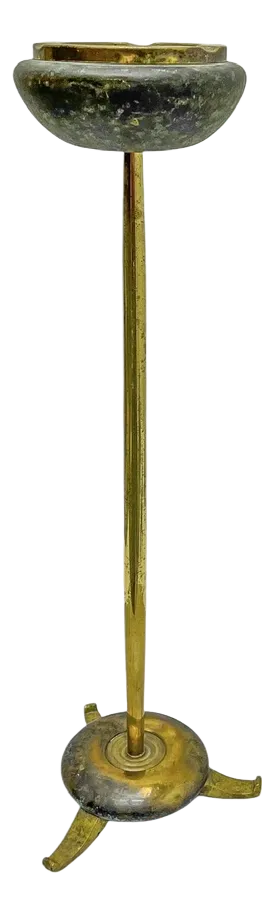 Mid-Century Modern Brass Ashtray Stand, 1950s
