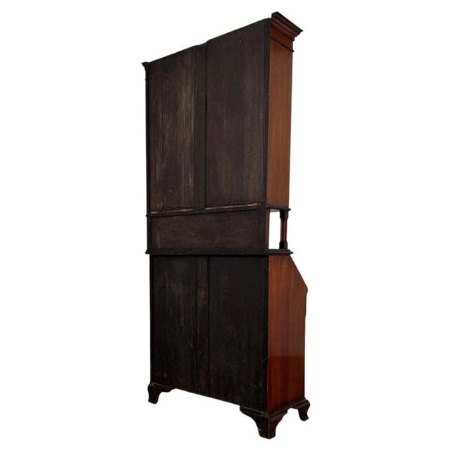 Antique Early 20th Century English Chippendale Revival Bureau For Sale - Image 10 of 15