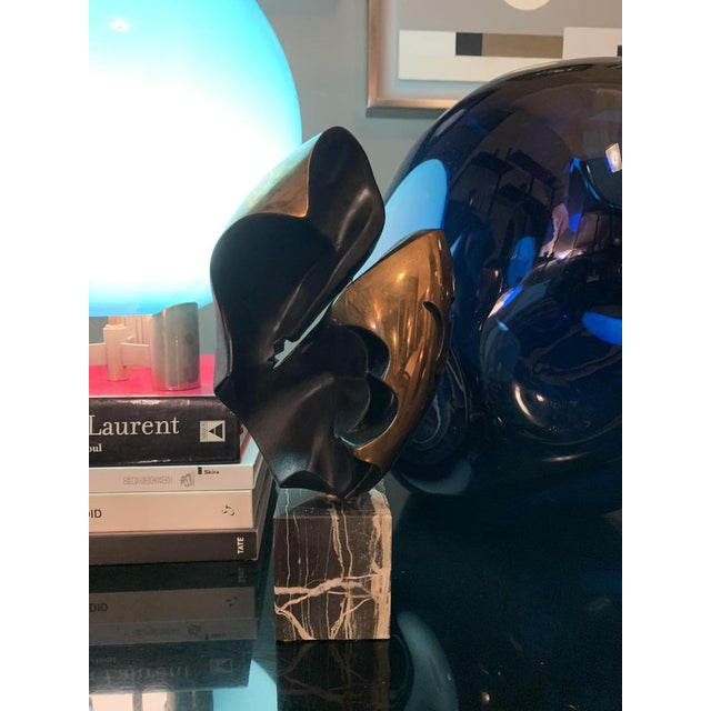 Gino Cortelazzo, Abstract Sculpture, Artist's Proof, 1970s, Bronze on Marble Base For Sale - Image 10 of 13