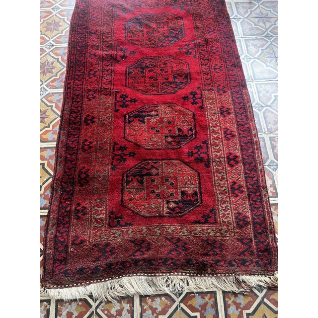 Boho Chic Oriental Bukhara Rug in Wool and Cotton For Sale - Image 3 of 9