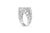 Contemporary .925 Sterling Silver 1/3 Diamond 6 Stone Rectangle Nugget Gents Ring - Size 9 For Sale - Image 3 of 6
