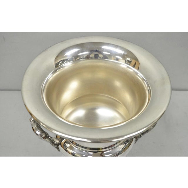 Vintage Poole Regency Silver Plated Trophy Cup Urn Champagne Chiller Ice Bucket For Sale - Image 11 of 14