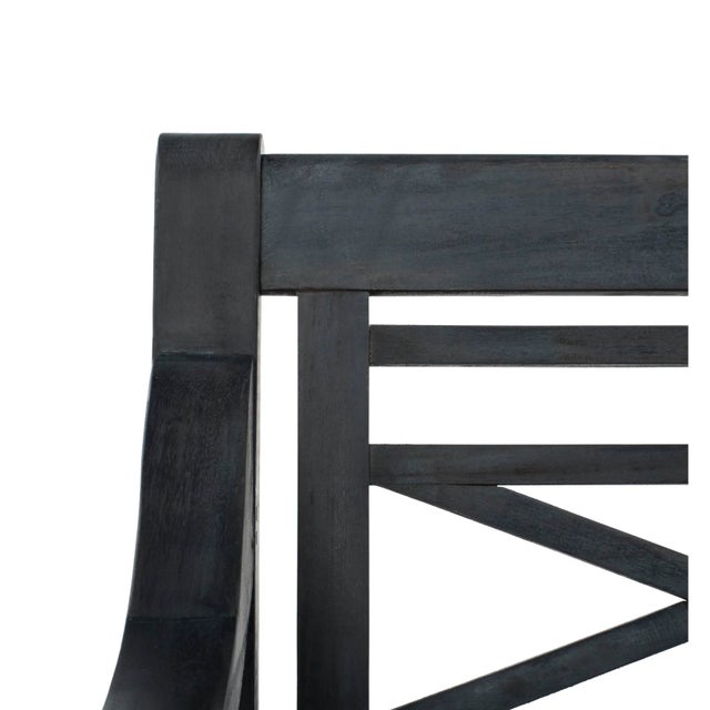 Lloyd Bench in Dark Slate Grey For Sale In Philadelphia - Image 6 of 9