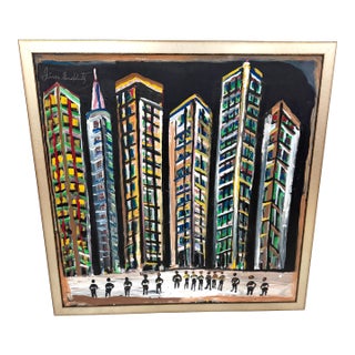 Jimmy Lee Sudduth, (1910–2007) “Untitled (Evening Cityscape, New Orleans)” For Sale