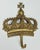 Vintage Brass Crown Wall Hook For Sale - Image 4 of 5