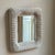 Mid 20th Century Mid-20th Century White Wicker Wall Mirror For Sale - Image 5 of 12