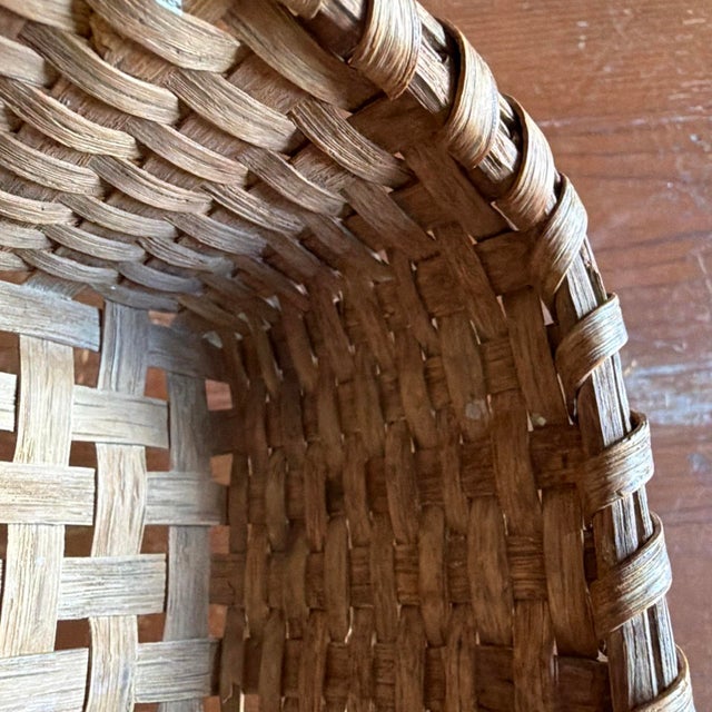 A Antique Pennsylvania Rectangular Splint Oak or Ash Basket, Circa 1900 For Sale - Image 13 of 18