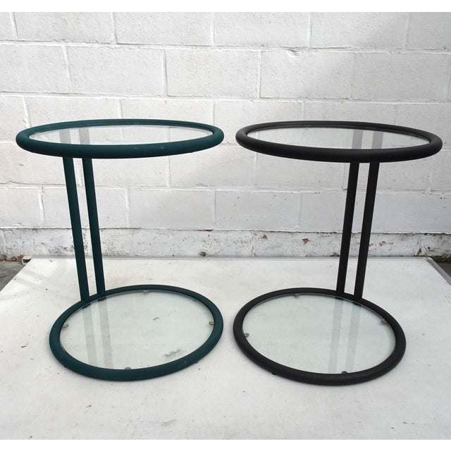 Vintage Metal Side Tables by Mobil Metal, Italy, 1980s, Set of 2 For Sale - Image 12 of 15