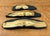 Ceramic Vintage Gold Leaf Face Pottery Stripes - Set of 3 For Sale - Image 7 of 12