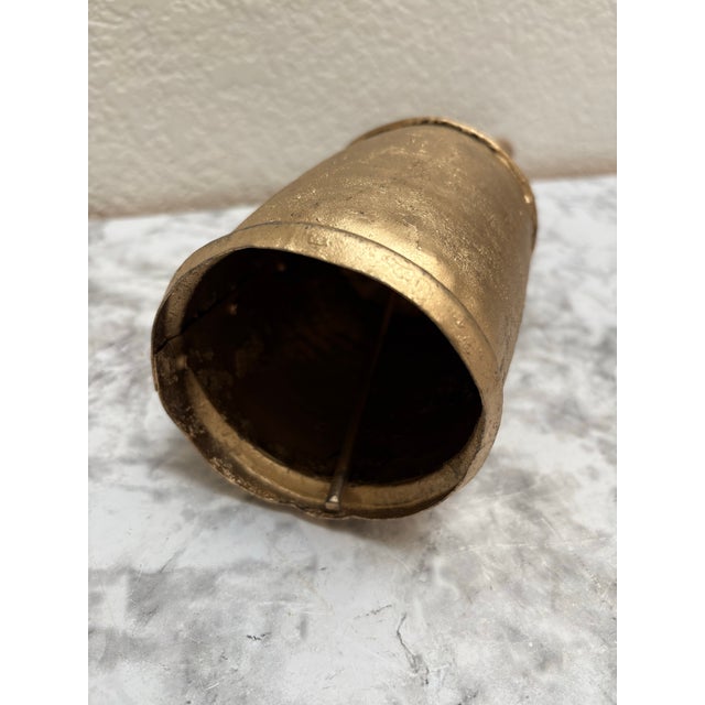 Vintage Large Rustic Cowbell With Rope Handle For Sale In Sacramento - Image 6 of 7