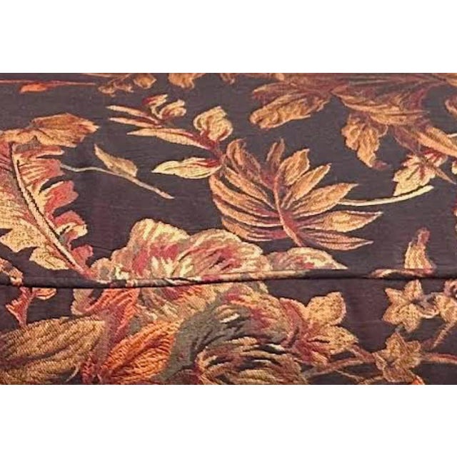 Old Hickory Tannery Silk Brocade Settee | Chairish