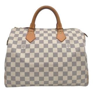 Louis Vuitton Damier Azur Speedy 30 Top Handle Bag, France 2010. For Sale