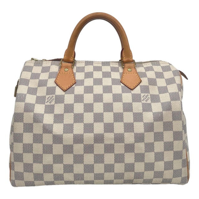 Louis Vuitton Damier Azur Speedy 30 Top Handle Bag, France 2010. For Sale