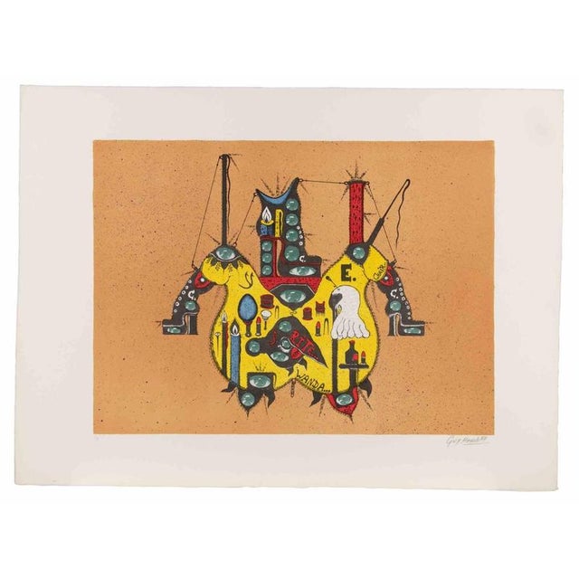 Screen print realized by Guy Harloff in 1970s. Hand signed and numbered in pencil. Edition of 90. Very good condition....