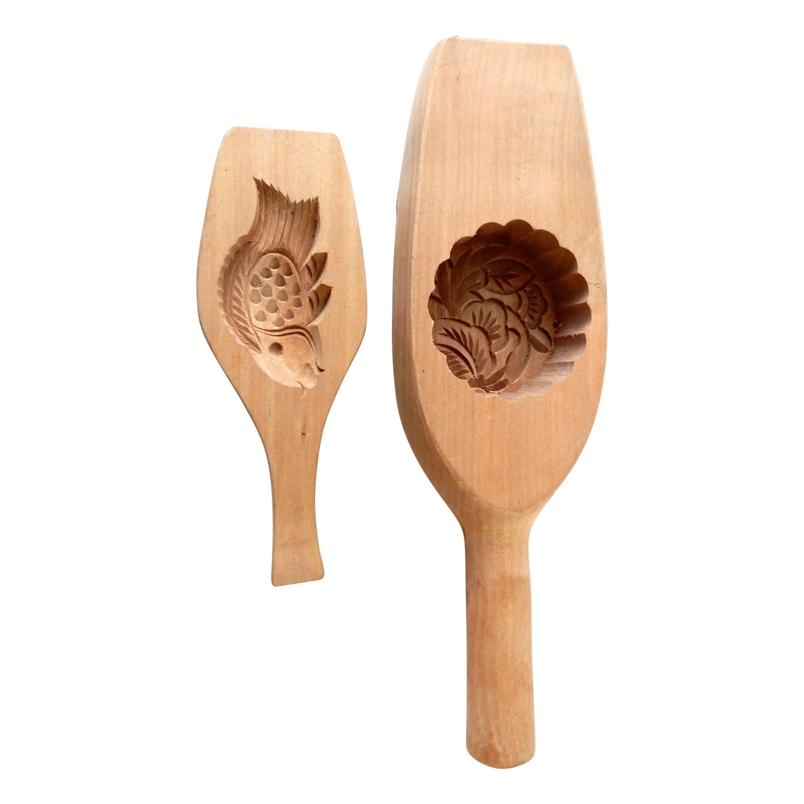 Wood Cookie Mold Press Pair Chairish