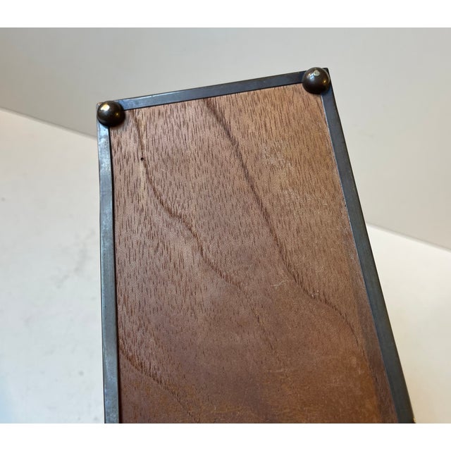 Art Deco Brass Cigar Box with Bakelite Cameo, 1940s For Sale - Image 9 of 10