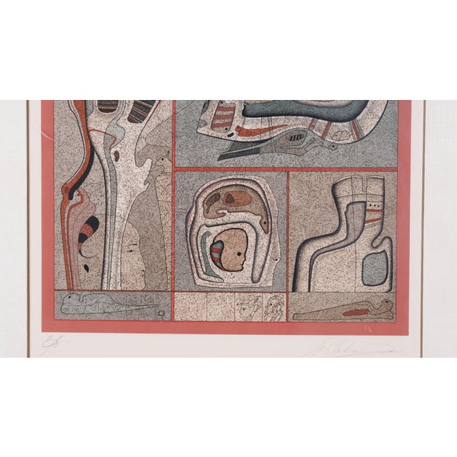 Gray 1977 Mihail Chemiakin "Philosophy of the Sea #1" Artist Hand Signed and Numbered Limited Edition Ea / Artist Proof Framed & Matted Lithograph For Sale - Image 8 of 11