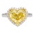 Gia Certified 3.32 Carat Fancy Intense Yellow Heart Cut Diamond Engagement Ring Size 6 For Sale