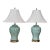Pair of Vintage Celadon Glazed Ceramic Ginger Jar Table Lamps For Sale