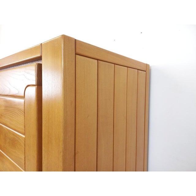 Wood Vintage Armoire in Elm from Maison Regain, 1980s For Sale - Image 7 of 18