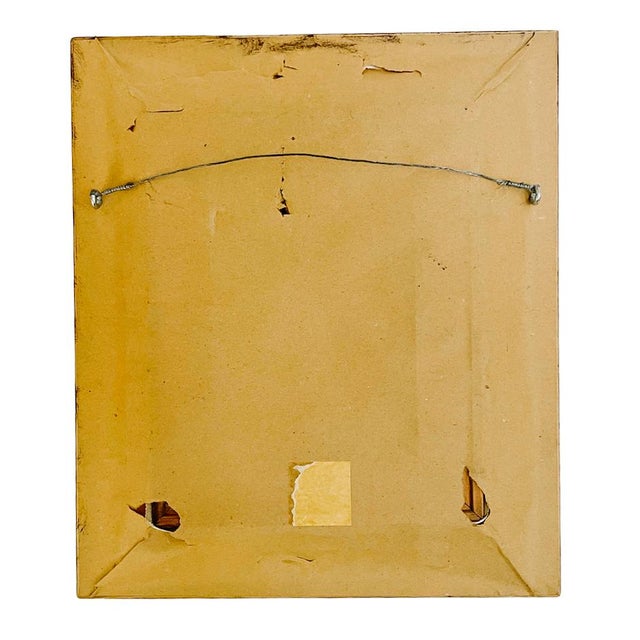 Gold Late 20th Century Framed Rustic Chickens & Rooster Trio in Barnyard Oil Painting For Sale - Image 8 of 8