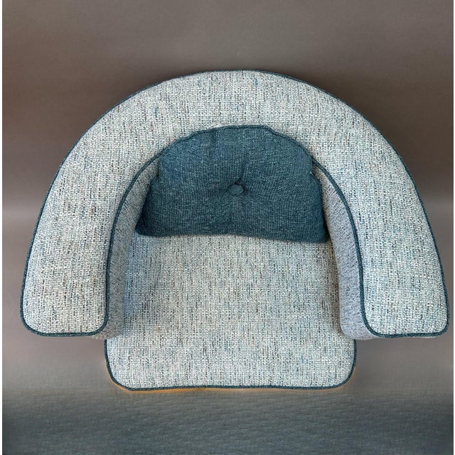 Unusual Pair of Mid-Century Style Modern Armchairs by Hastening Designs For Sale - Image 9 of 9