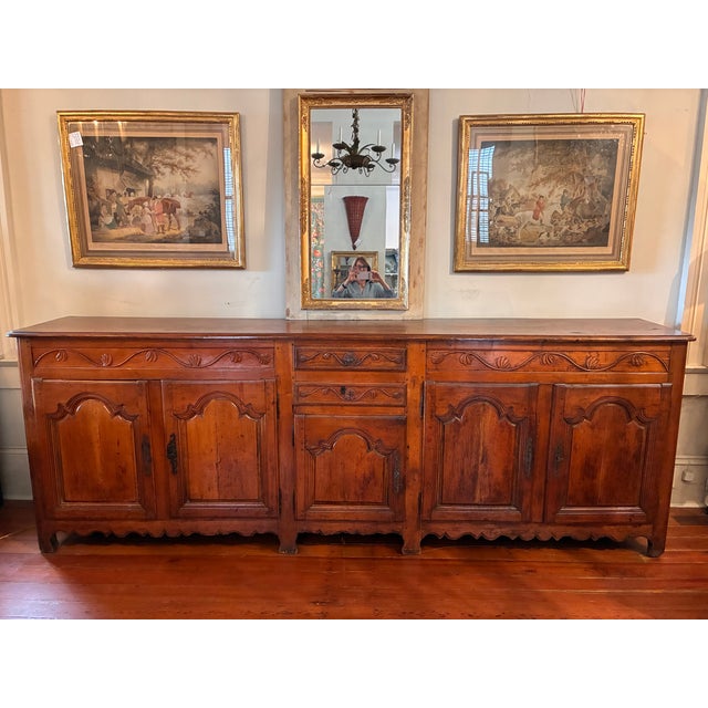 Early 18th-century French provincial buffet, likely from the Picardy region of northern France, beautifully executed in...