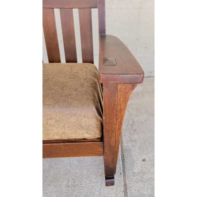 Brown Fine Mission Oak Rocking Chair Circa. 1910 For Sale - Image 8 of 18