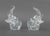 Collection of Five Steuben Glass Animalier Sculptures, all marked to underside and comprising: a pair of elephants, a...