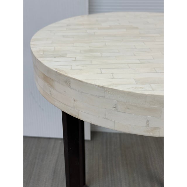 Ivory West Elm Bone Side Table, Ivory For Sale - Image 8 of 12