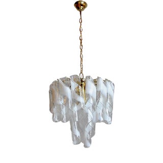 Spiral Chandelier in Murano Glass attributed to Simoeng, Italy, 1960s For Sale