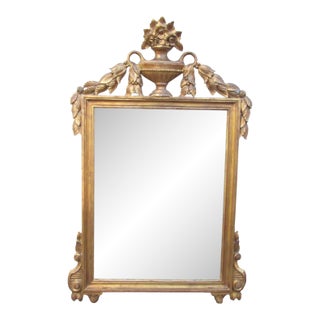Antique Italian Neoclassical Style Giltwood Mirror For Sale