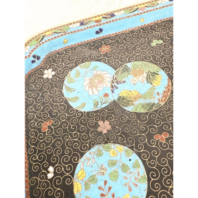 Small Cloisonné Tray with Boxes, China, 19th Century, Set of 3 For Sale - Image 9 of 16