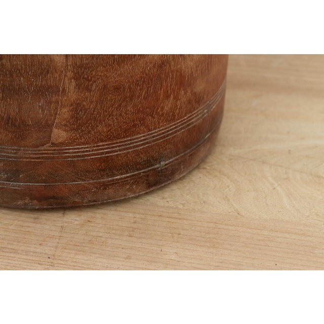 Textile 16" Tall Antique Storage Pot For Sale - Image 7 of 8