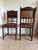 French Antique 19th Century French Henry II Style Walnut Dining/Side/Accent Chairs With Suede Upholstery - Set of 2 For Sale - Image 3 of 9