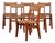 Vintage French Straw-Seated Chairs in Elm, 1950, Set of 6 For Sale