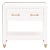 Stella White Lacquered Wood 1-Drawer Nightstand For Sale