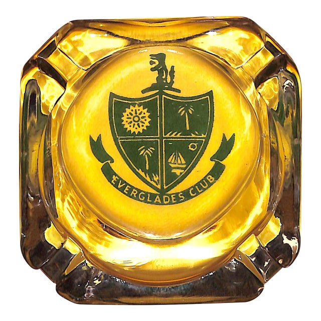 The Everglades Club Glass Ashtray For Sale