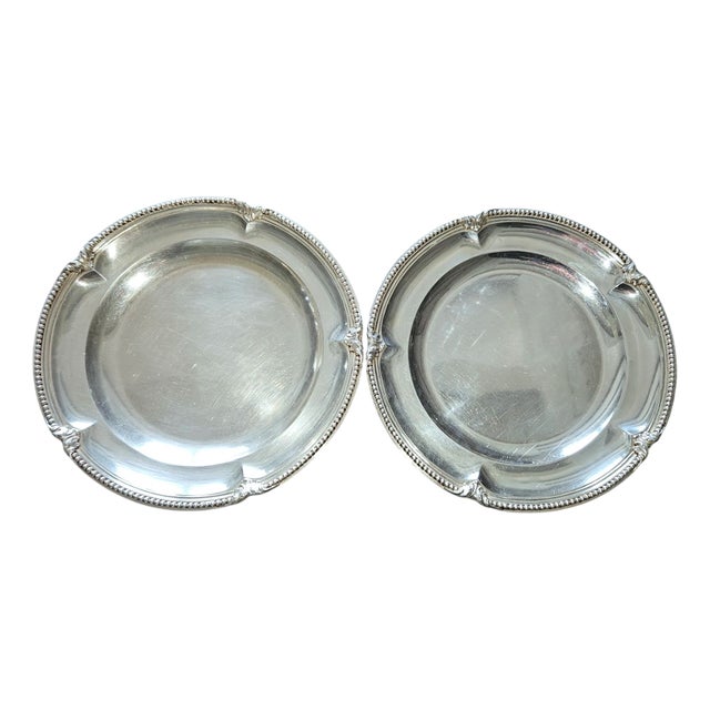 Rocaille Style Minerva Silver Dishes, Set of 2 For Sale