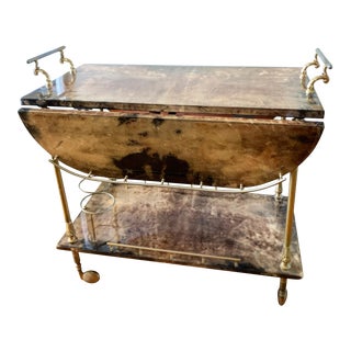 Midcentury Italian, Aldo Tura Bar Cart For Sale