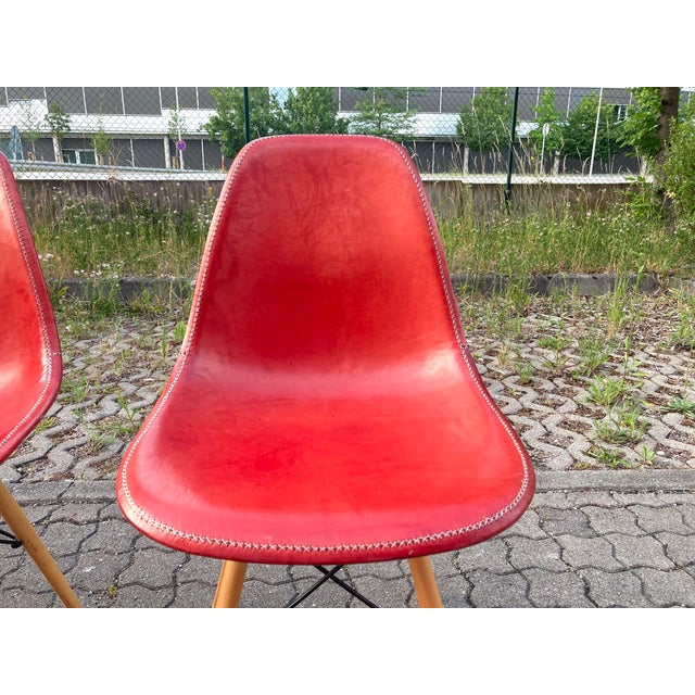 Side Chairs in Ox Red Saddle Leather from Sol & Luna, 2000s, Set of 4 For Sale - Image 13 of 18