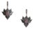 Pair of Abalone, Diamonds and Pink Tourmaline Dangle Drop Earrings For Sale