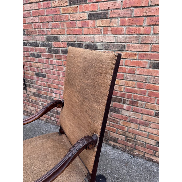 French Louis XIII Armchair Ready for Your Fabric For Sale - Image 10 of 12